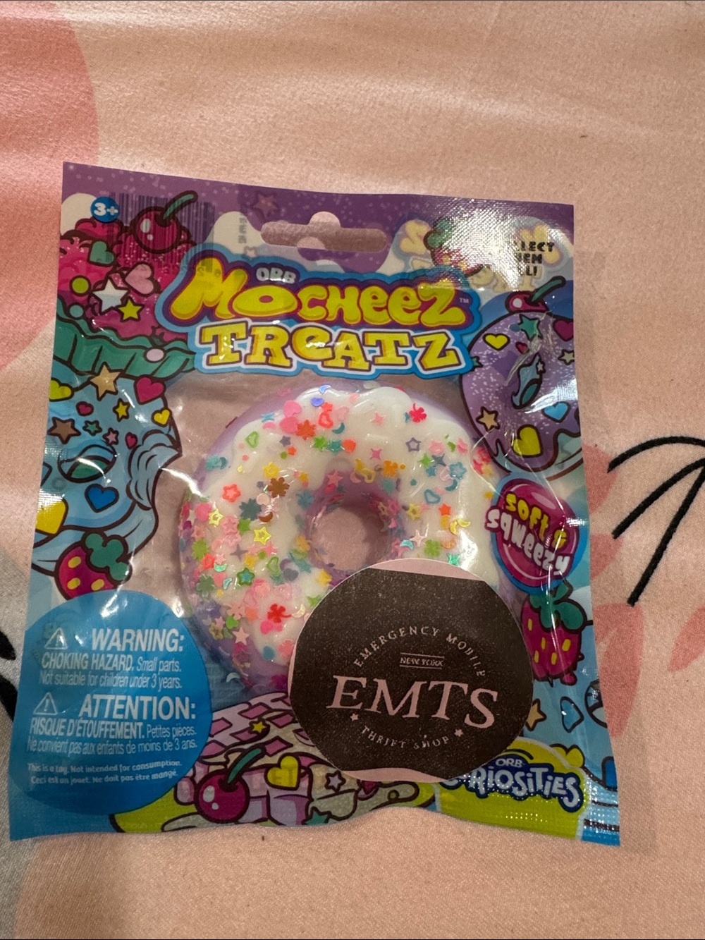 Soft Squeezable Donut Toy - White
